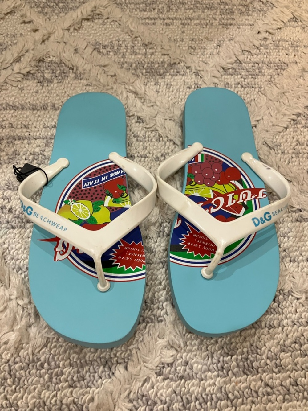 D&G , Dolce and Gabanna Beachwear , women’s eu 40 , US 9 / 9.5 flip-flops
